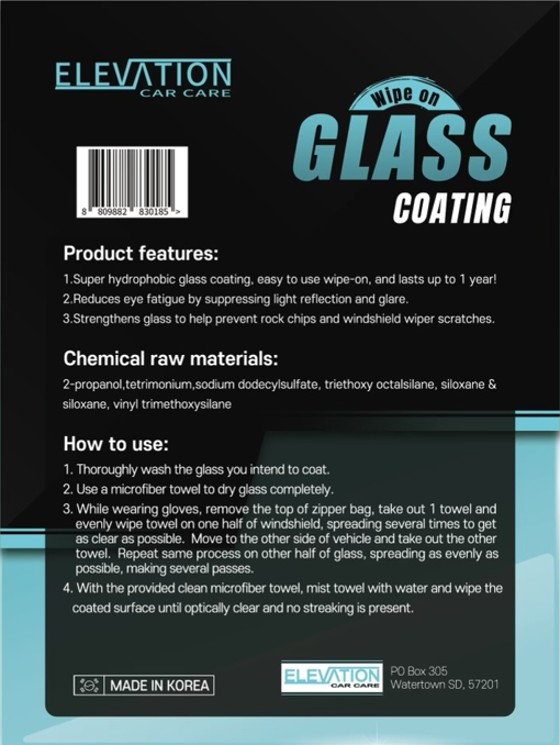 Wipe On Glass Coating